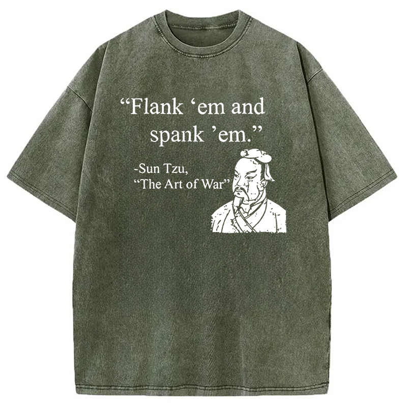 The Art Of War Funny Washed T-Shirt