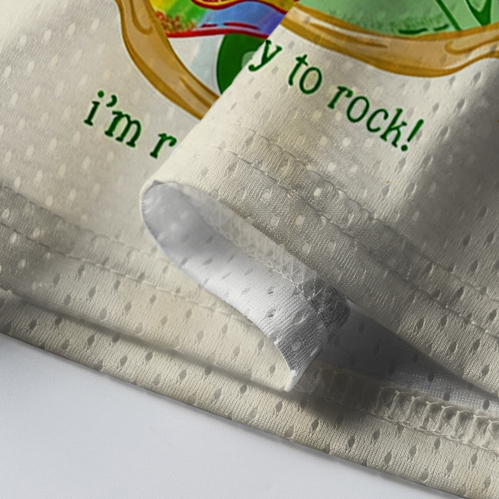 Baddiecat Funny Frog I'm Ready To Rock Mesh Jersey