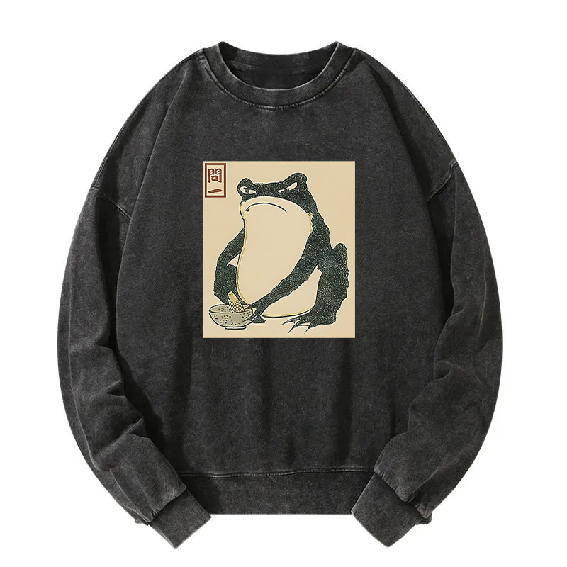 Matsumoto Hoji Japanese Frog Washed Sweatshirt