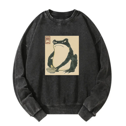 Matsumoto Hoji Japanese Frog Washed Sweatshirt