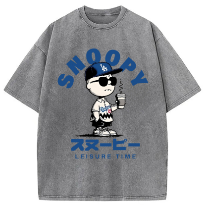 Dodgers Snoopy Vintage Washed T-Shirt