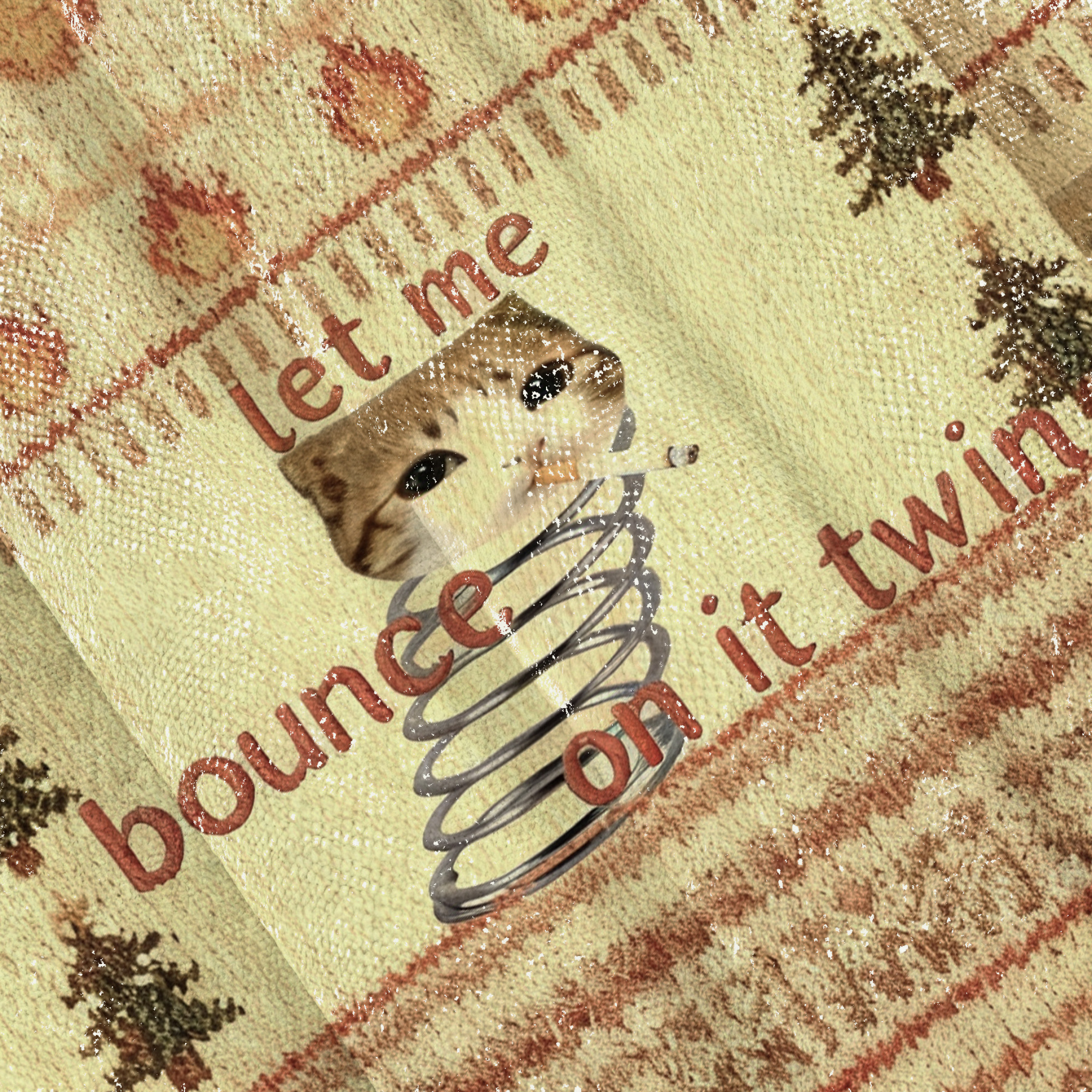 Cat Let Me Bounce On It Twin Christmas Ugly Sweatshirt