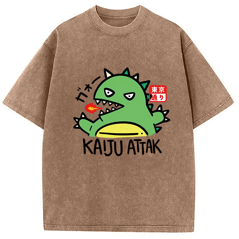 Kaiju Attack Washed T-Shirt