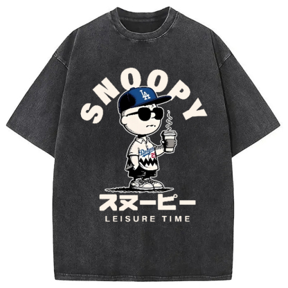 Dodgers Snoopy Vintage Washed T-Shirt