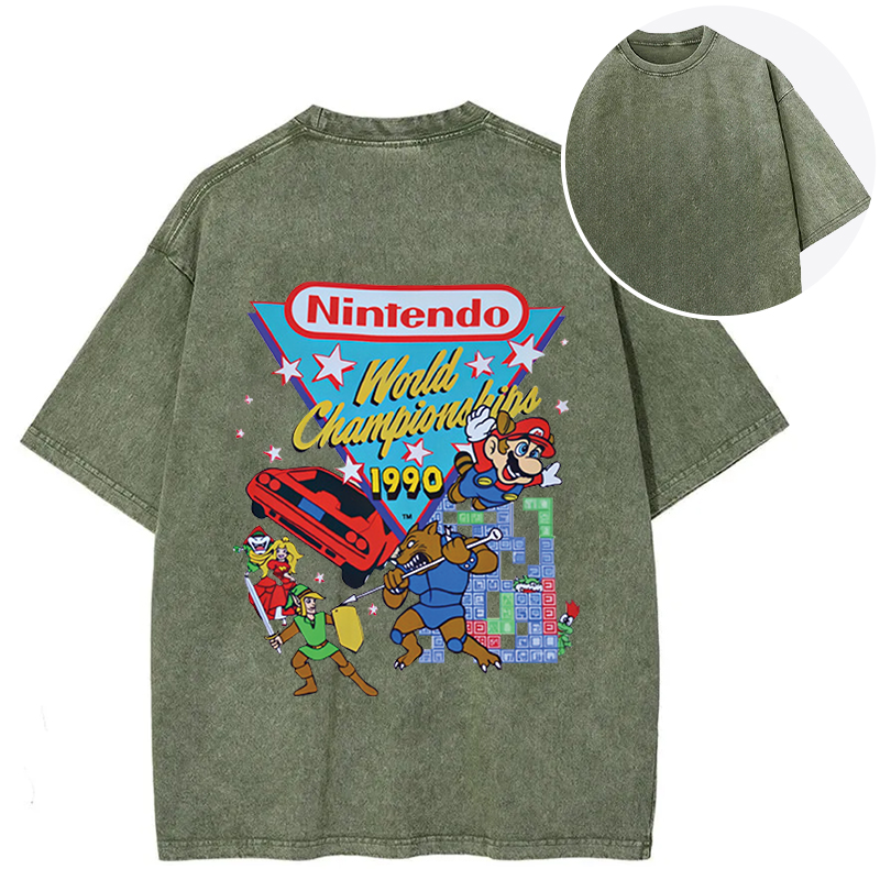 Nintendo 1990 World Championships Back Washed T-Shirt
