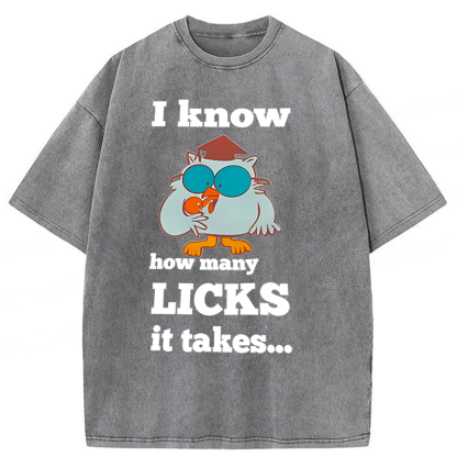 Tokyoviva I Know How Many Licks It Takes Washed T-Shirt