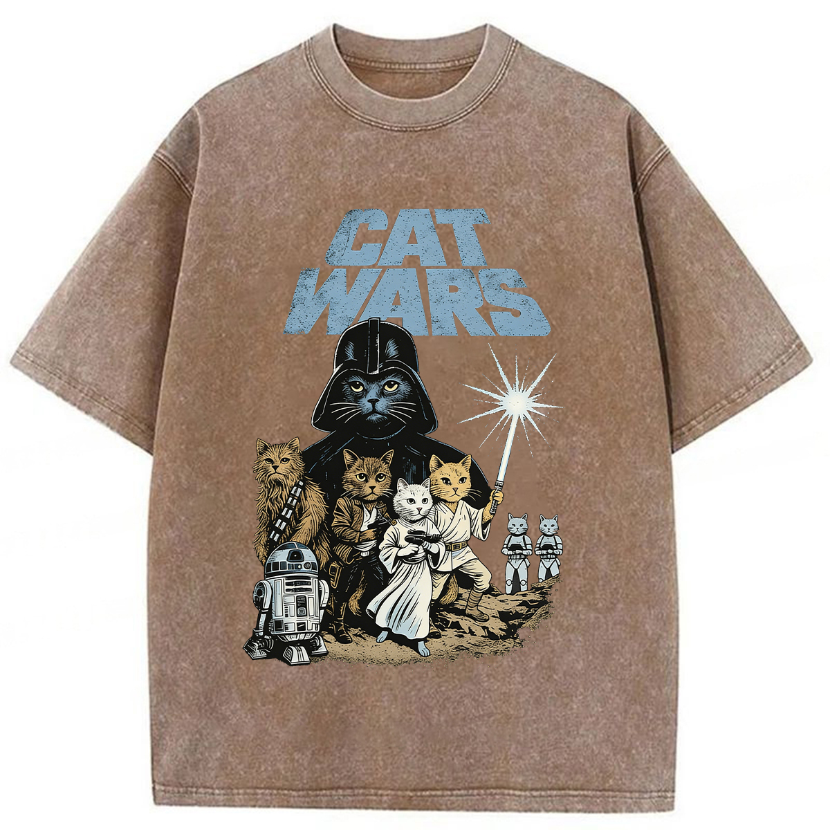 Tokyoviva Planet Cat War Washed T-shirt