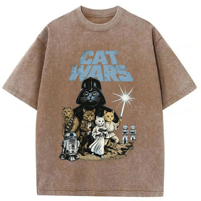 Tokyoviva Planet Cat War Washed T-shirt