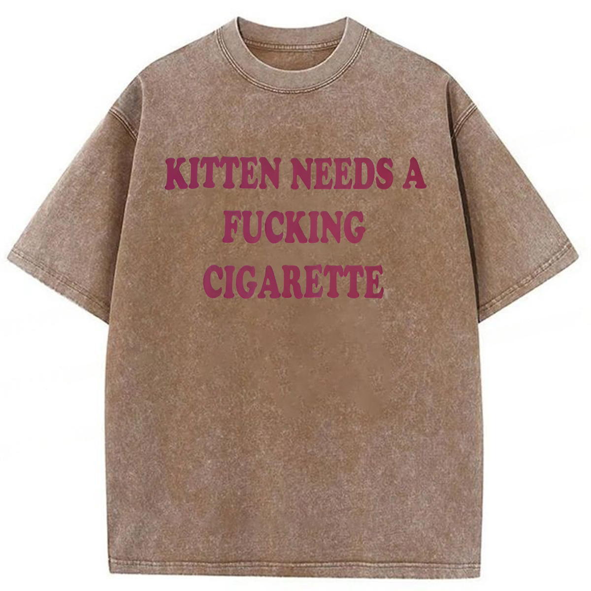 Tokyoviva Kitten Needs A Cigarette Washed T-shirt