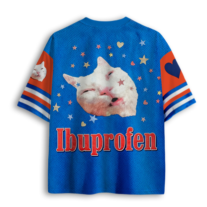Baddiecat I Need Ibuprofen Funny Cat Mesh Jersey