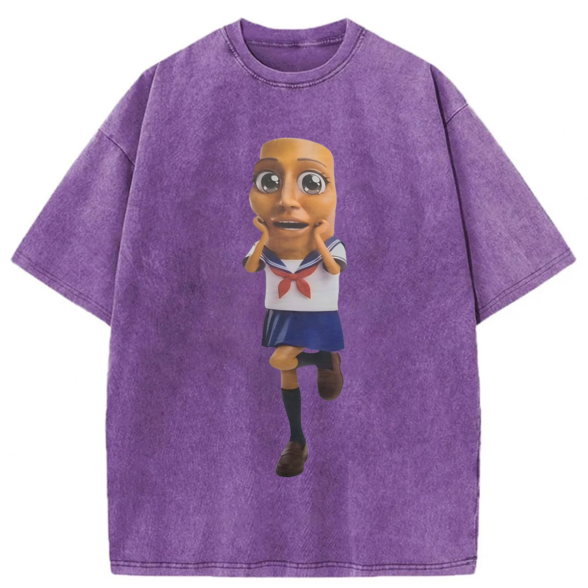 Tokyoviva Funny Meme Tung Tung Washed T-shirt
