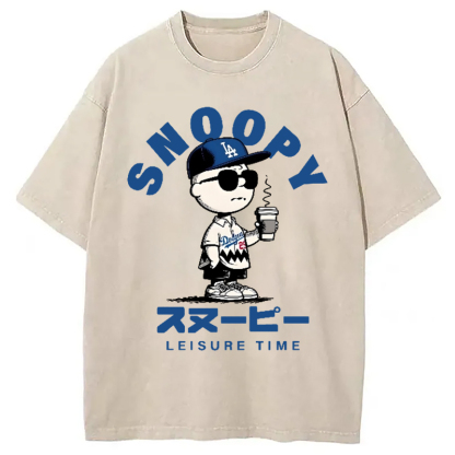 Dodgers Snoopy Vintage Washed T-Shirt