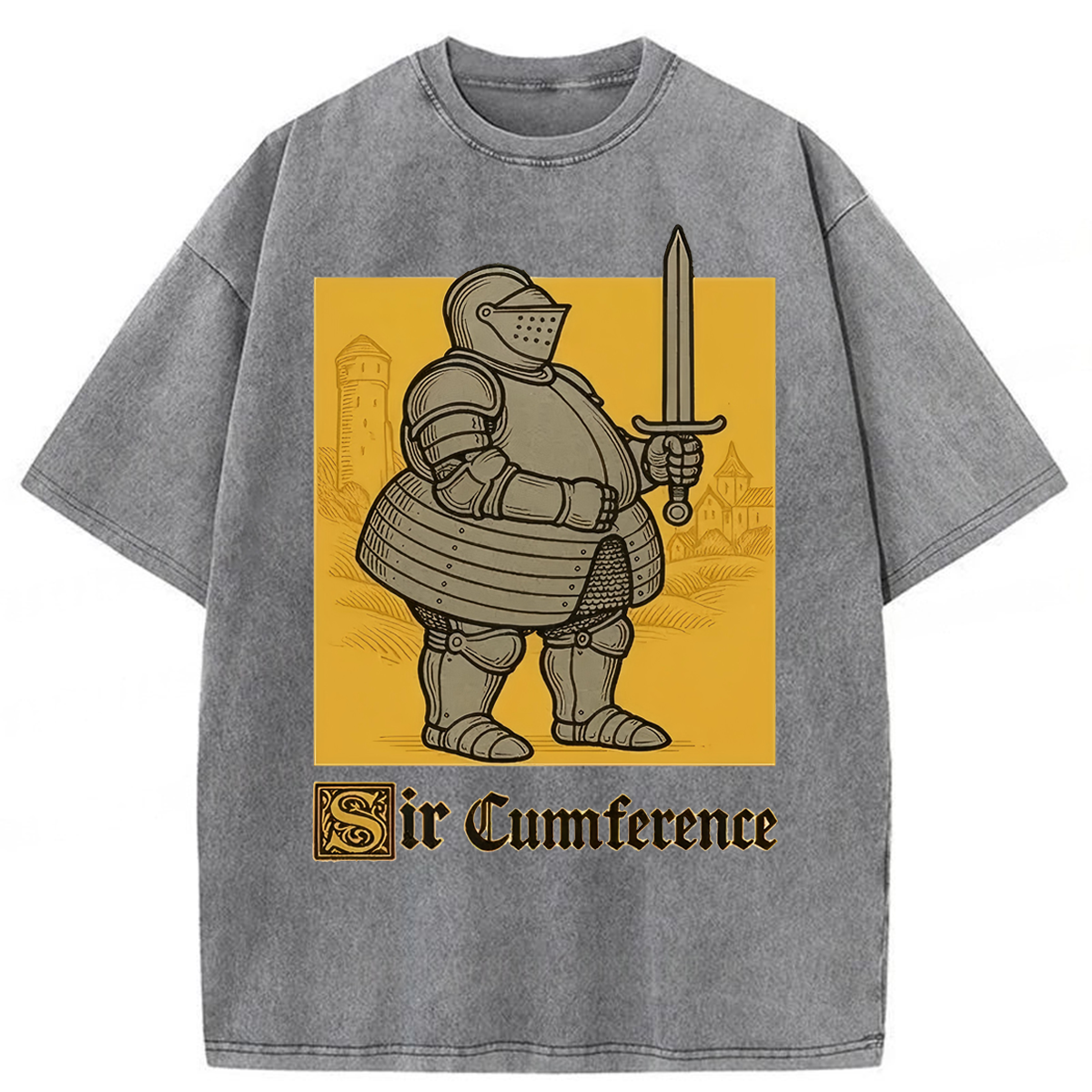 Tokyoviva Sir Cumference Fat Knight Washed T-shirt