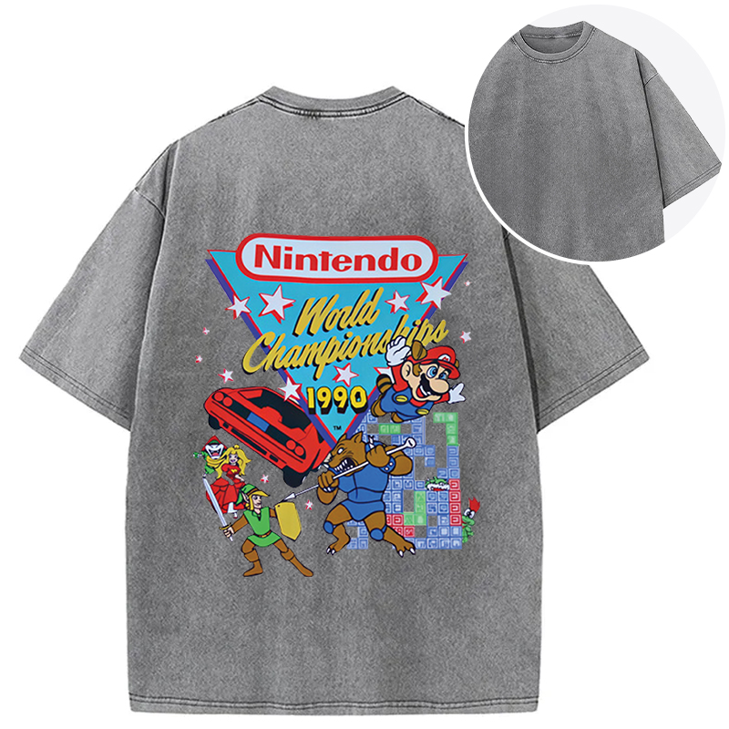 Nintendo 1990 World Championships Back Washed T-Shirt