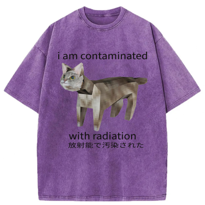 Tokyoviva Radiation Cat Washed T-shirt