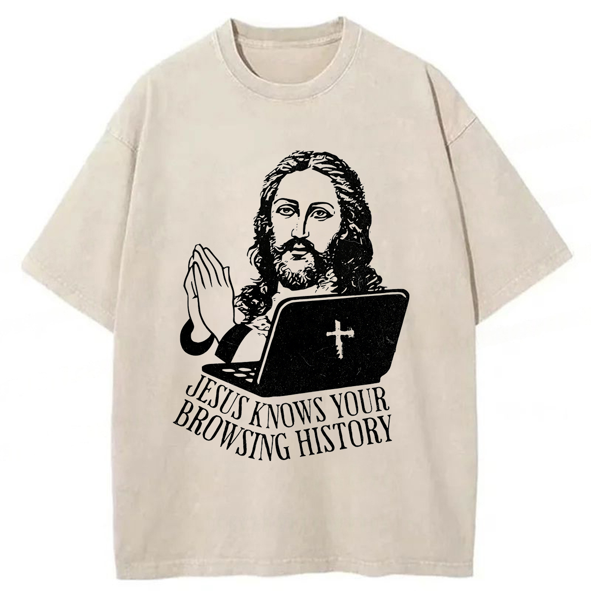 Tokyoviva Jesus Overseer Washed T-shirt