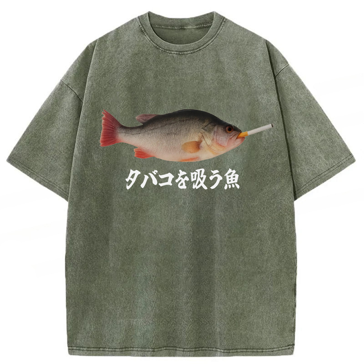 Tokyoviva Smoking Fish Washed T-shirt