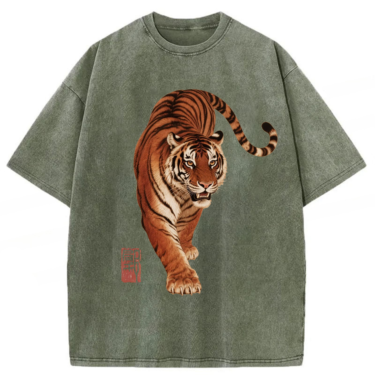 Tokyoviva Tiger Walking Washed T-shirt