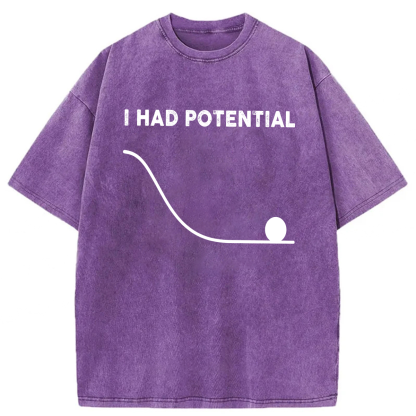 Tokyoviva I Had Potential Washed T-shirt