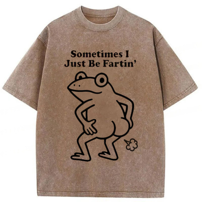 Tokyoviva Farting Frog Washed T-shirt