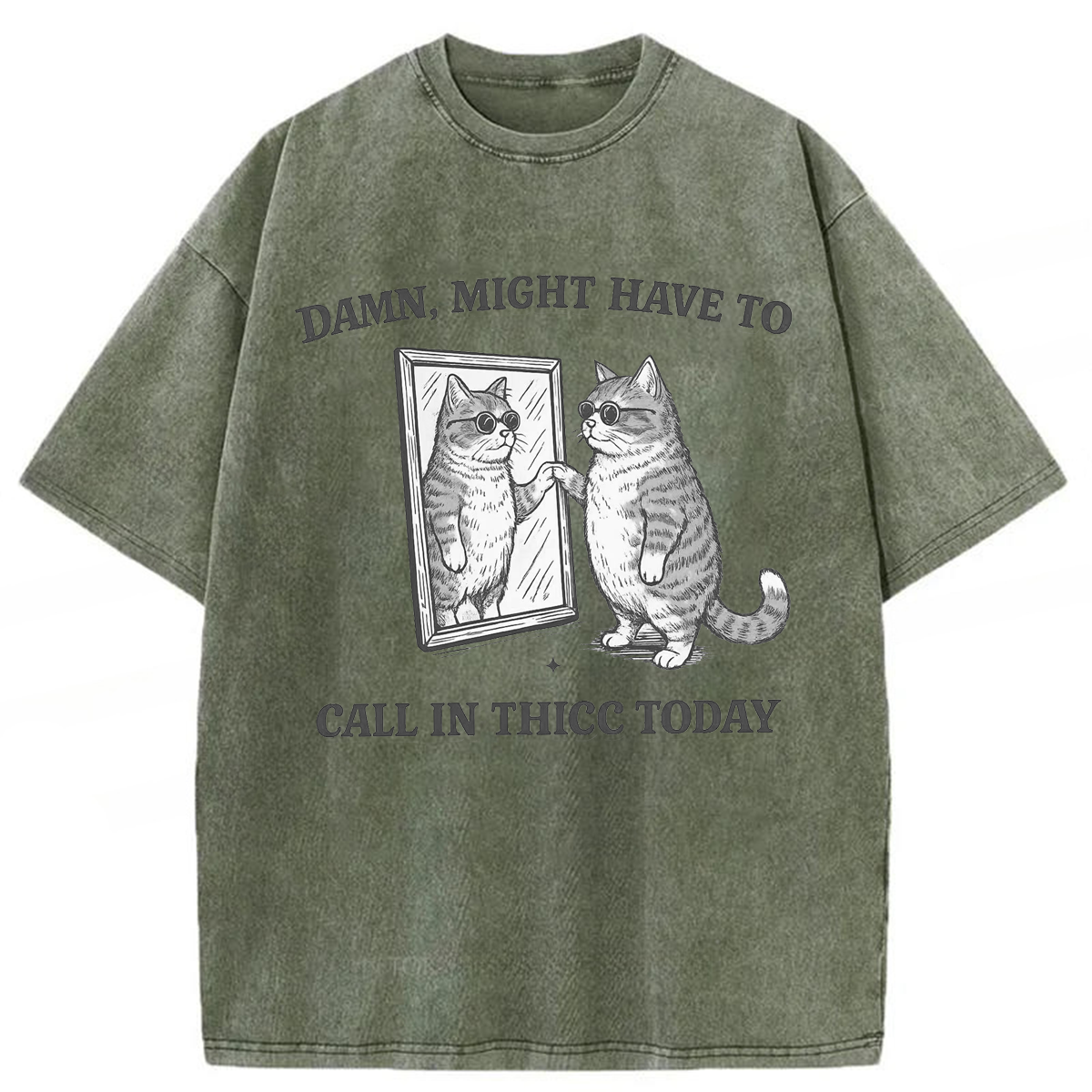 Tokyoviva Might Have To Call In Thicc Today Washed T-shirt