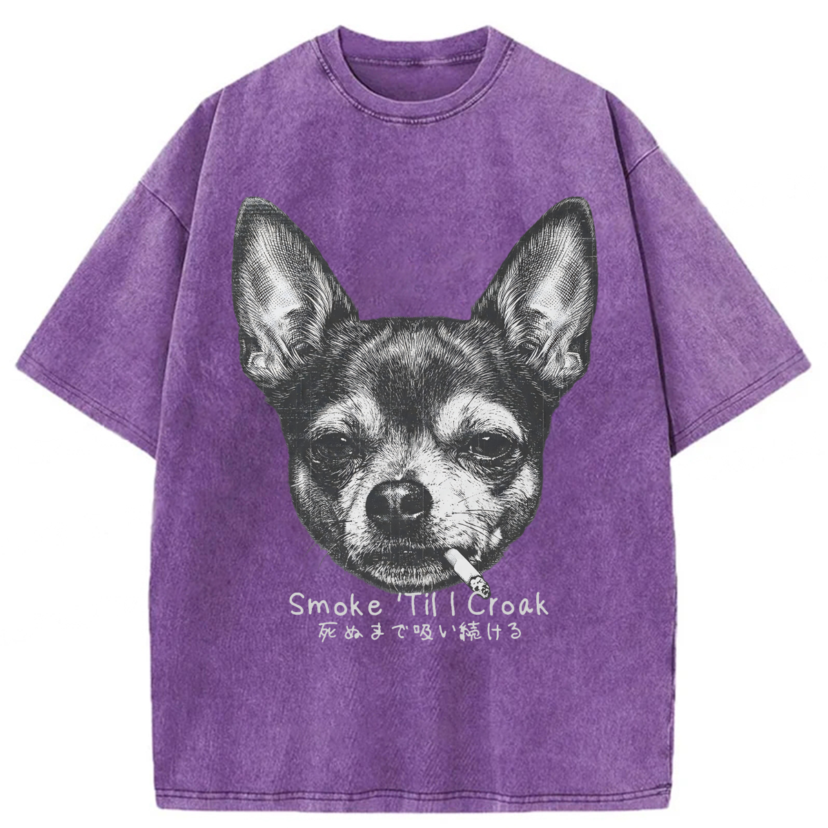 Tokyoviva Smoke 'Til I Croak Washed T-shirt