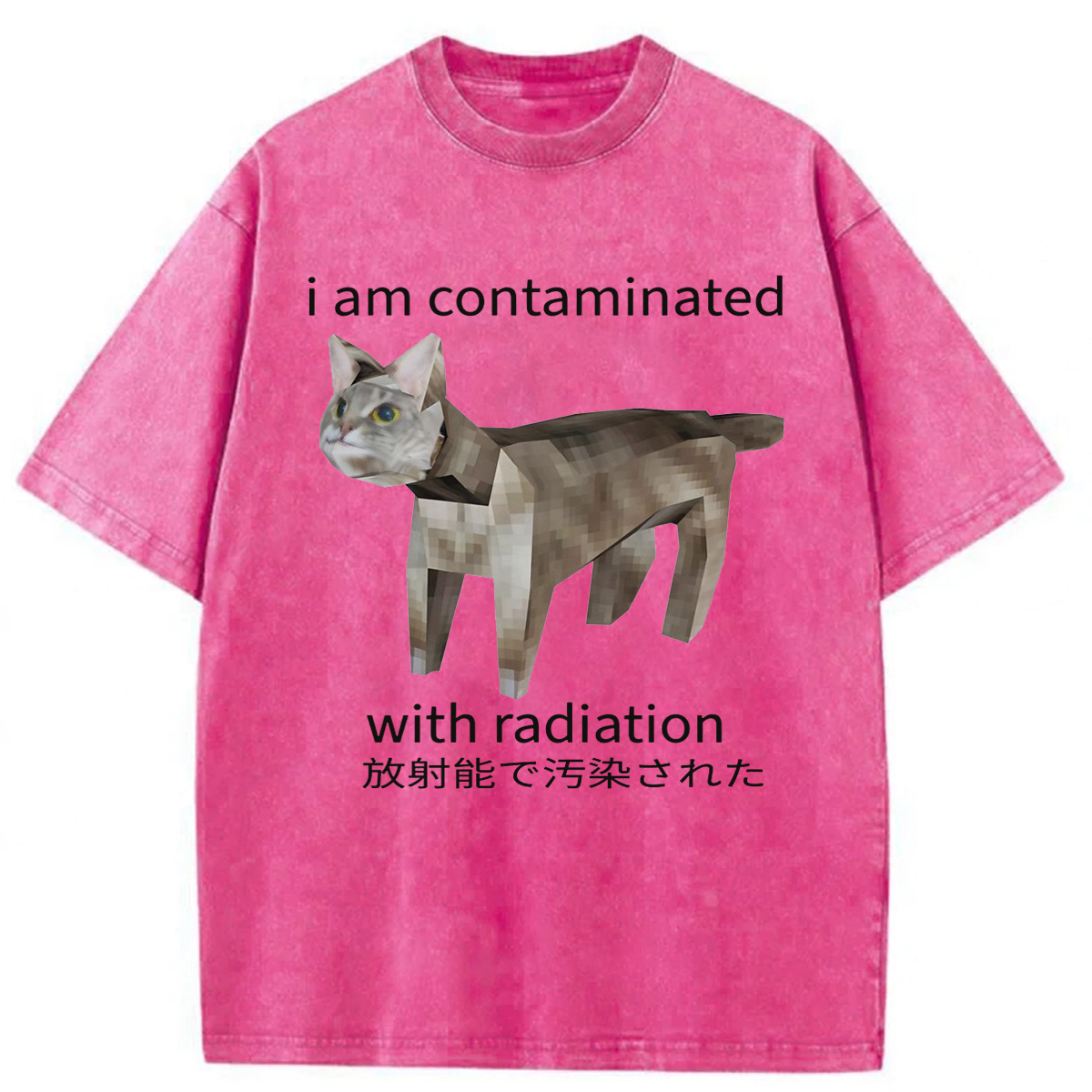 Tokyoviva Radiation Cat Washed T-shirt
