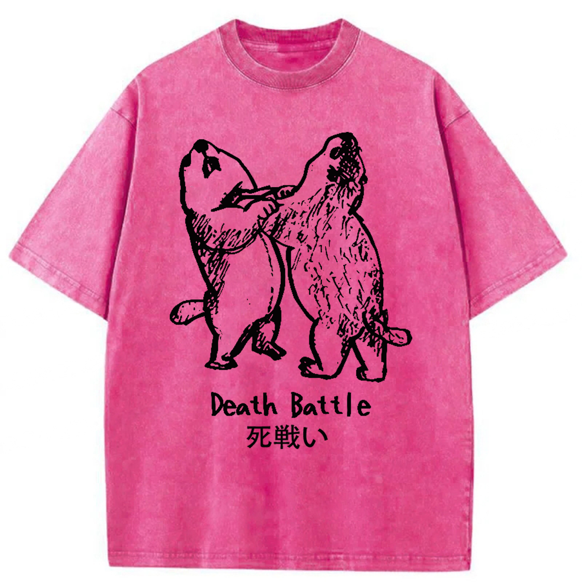 Tokyoviva Groundhog Fighting Washed T-shirt