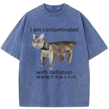 Tokyoviva Radiation Cat Washed T-shirt