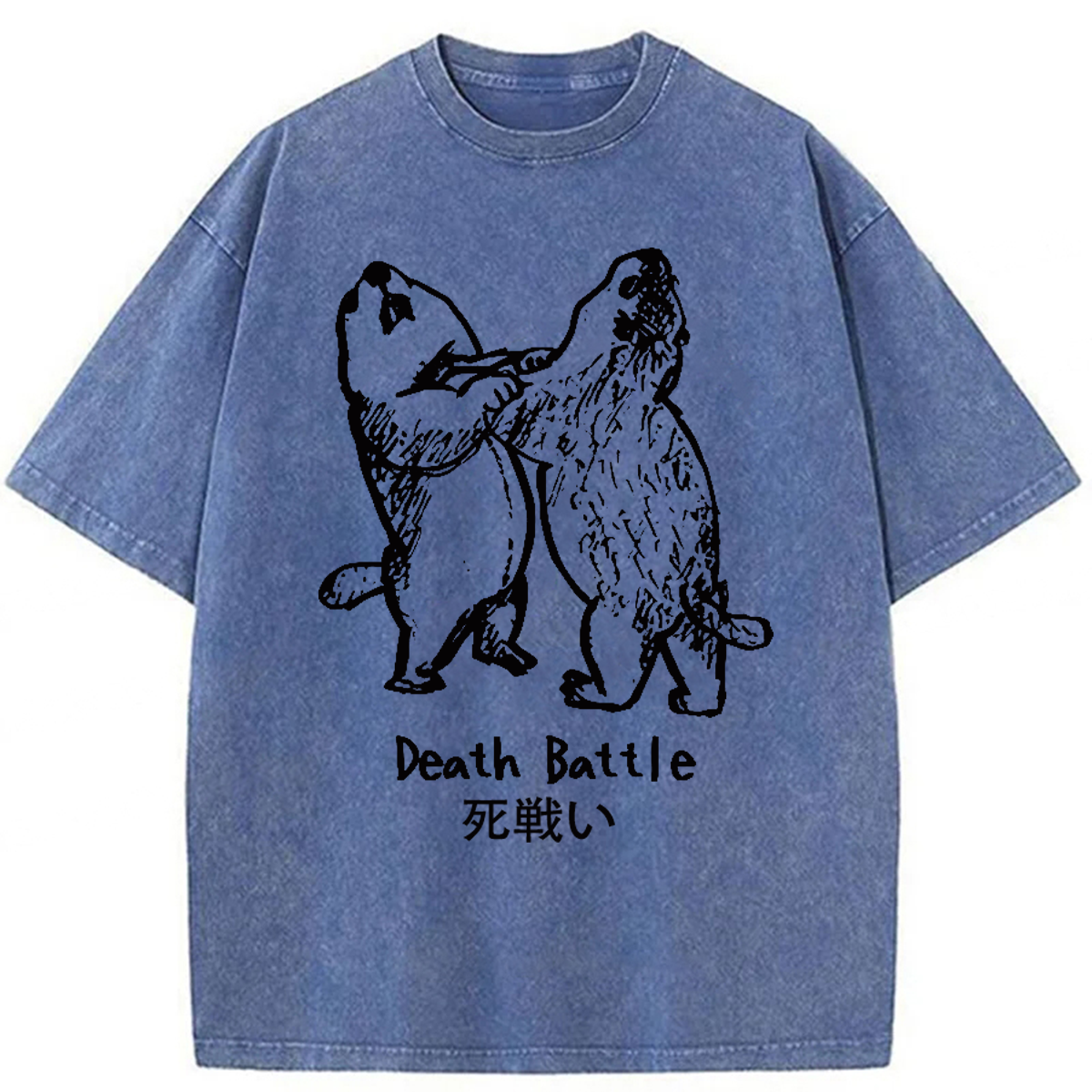 Tokyoviva Groundhog Fighting Washed T-shirt