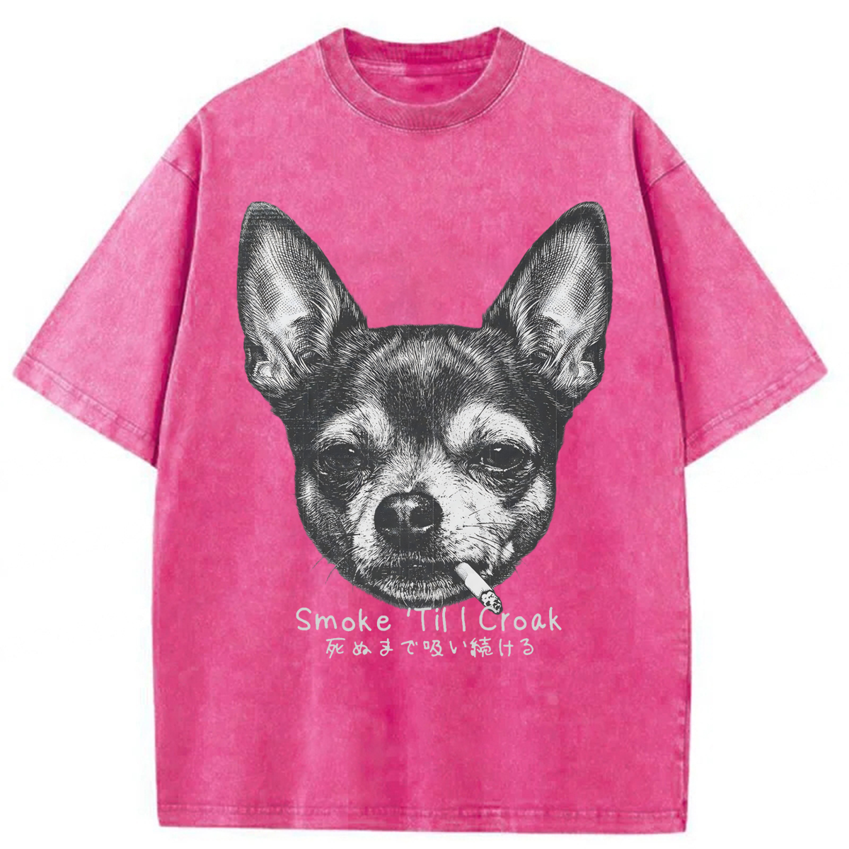 Tokyoviva Smoke 'Til I Croak Washed T-shirt