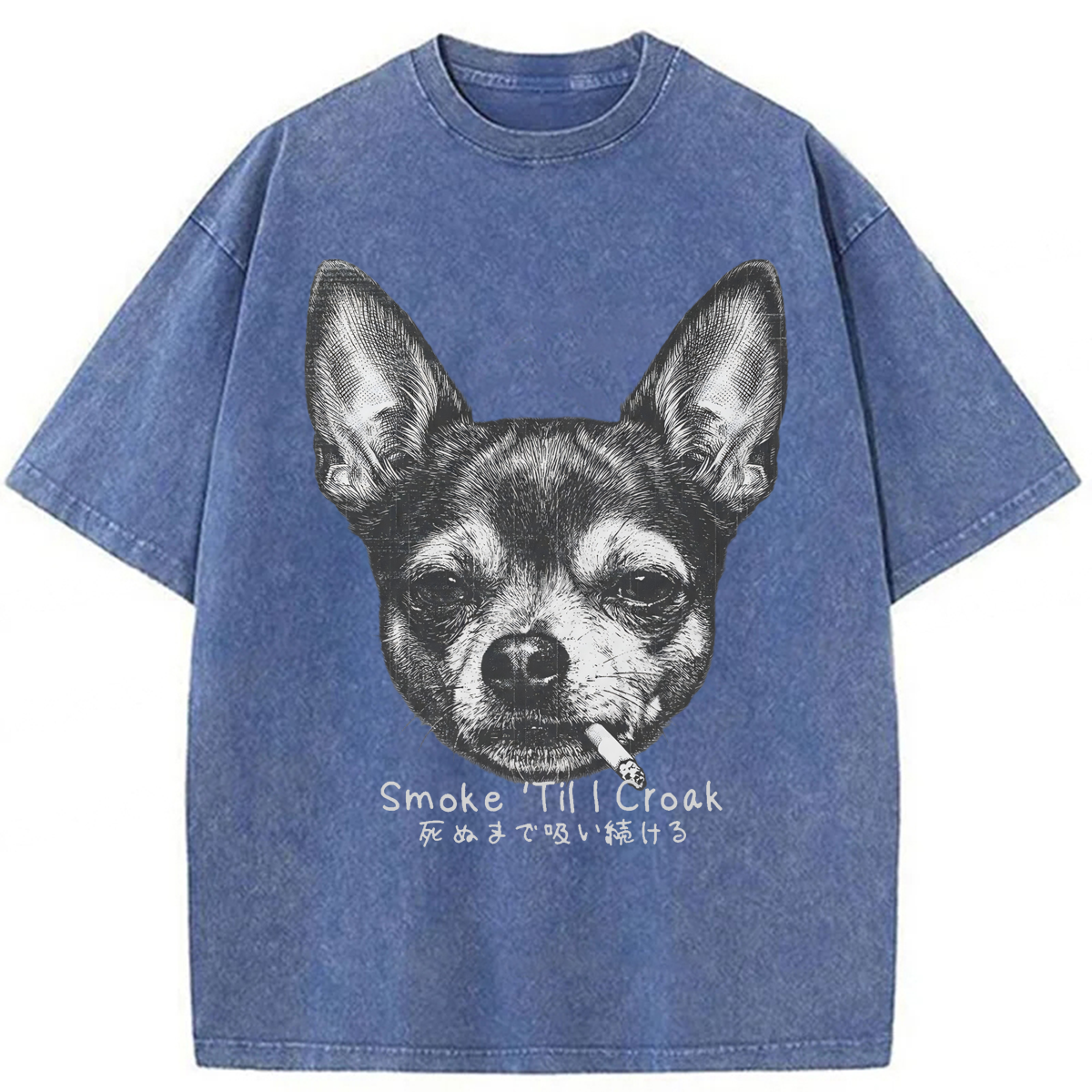 Tokyoviva Smoke 'Til I Croak Washed T-shirt