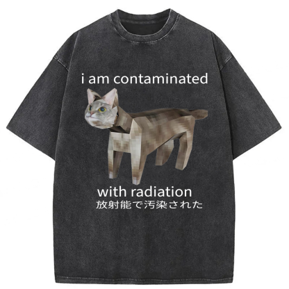 Tokyoviva Radiation Cat Washed T-shirt