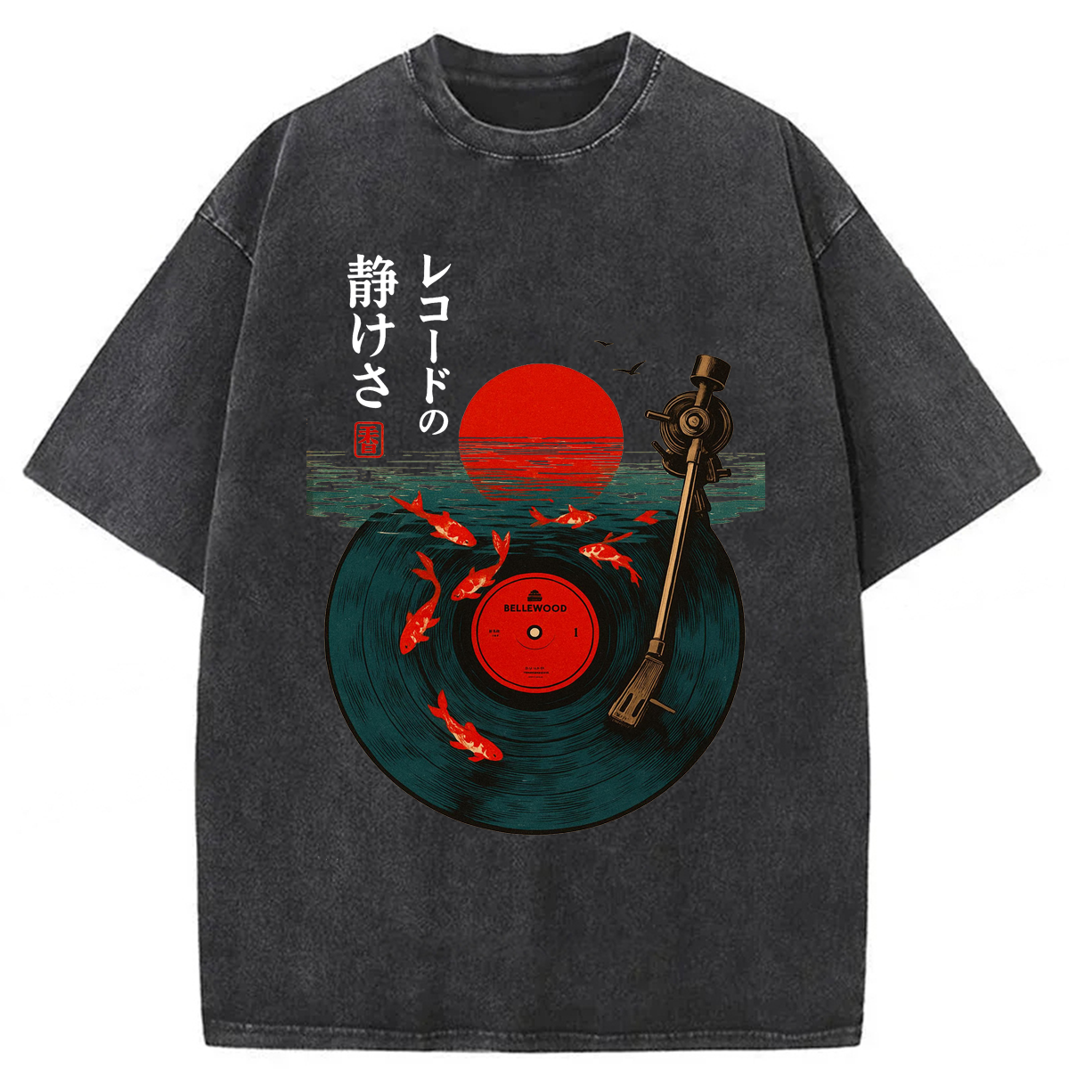 Tokyoviva Vintage Music Koi Washed T-shirt