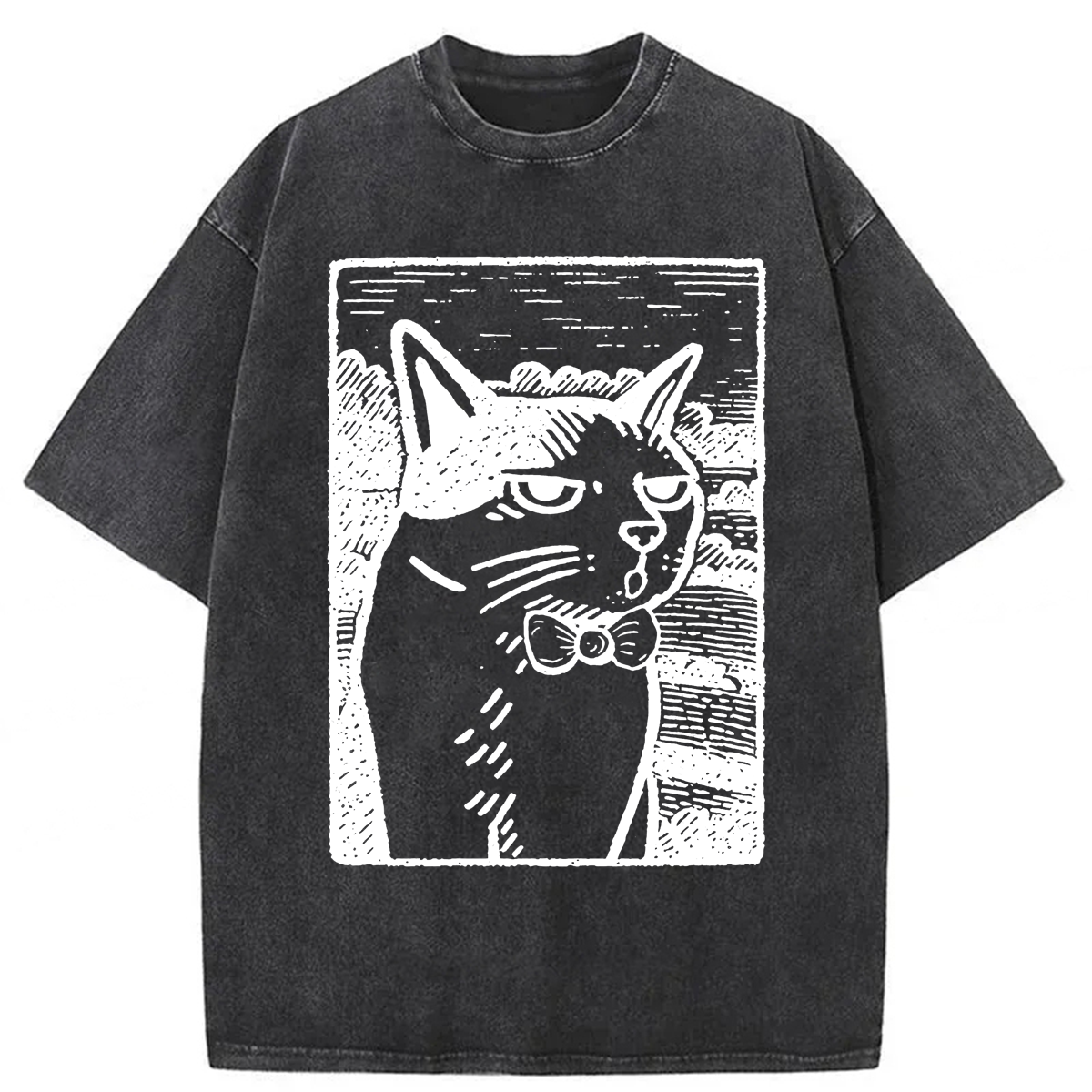 Tokyoviva Cat's Hateful Eyes Washed T-shirt