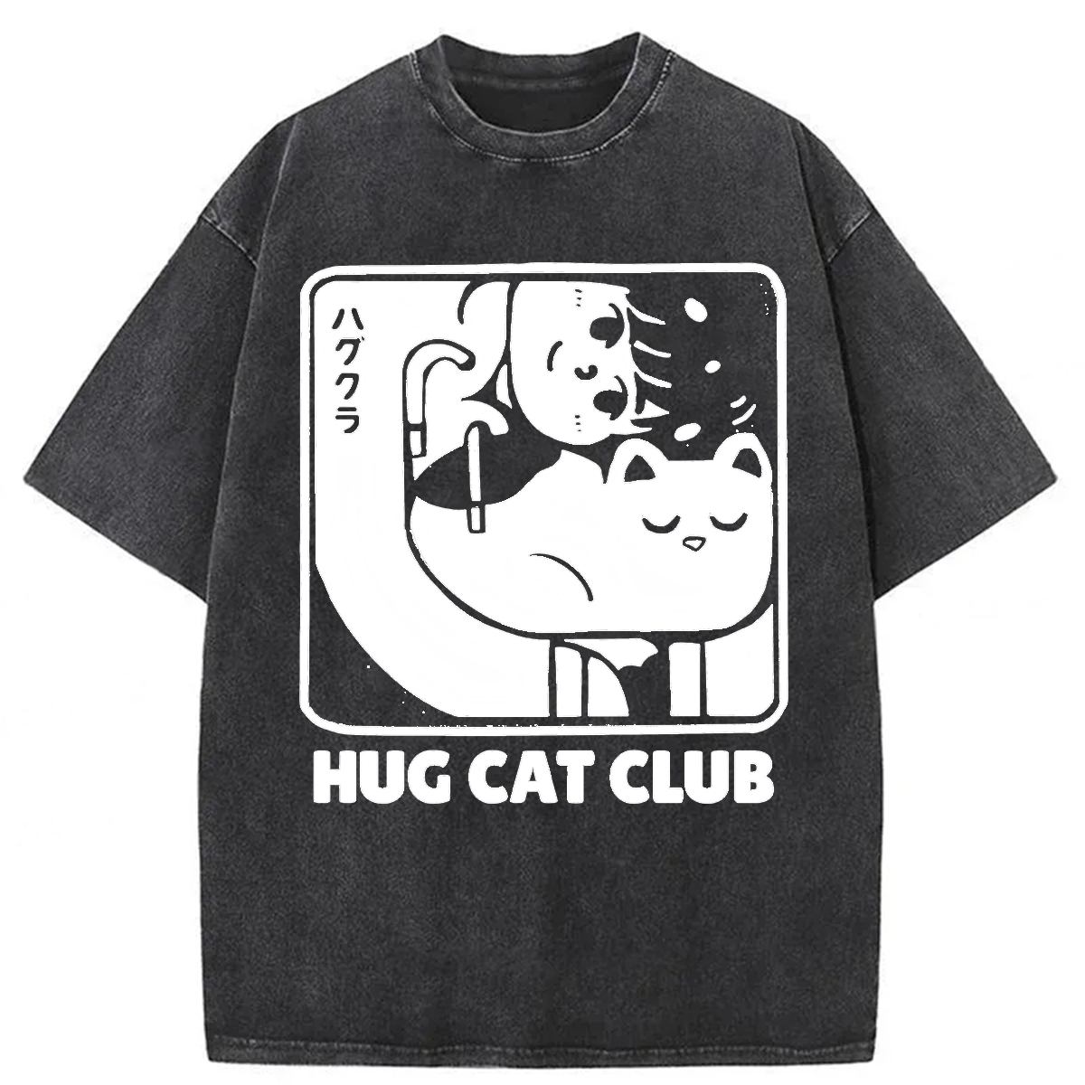 Tokyoviva Hug Cat Club Washed T-shirt