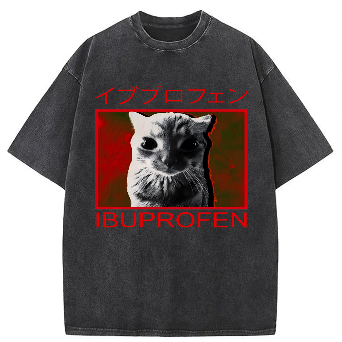 Tokyoviva Ibuprofen Cat Washed T-shirt