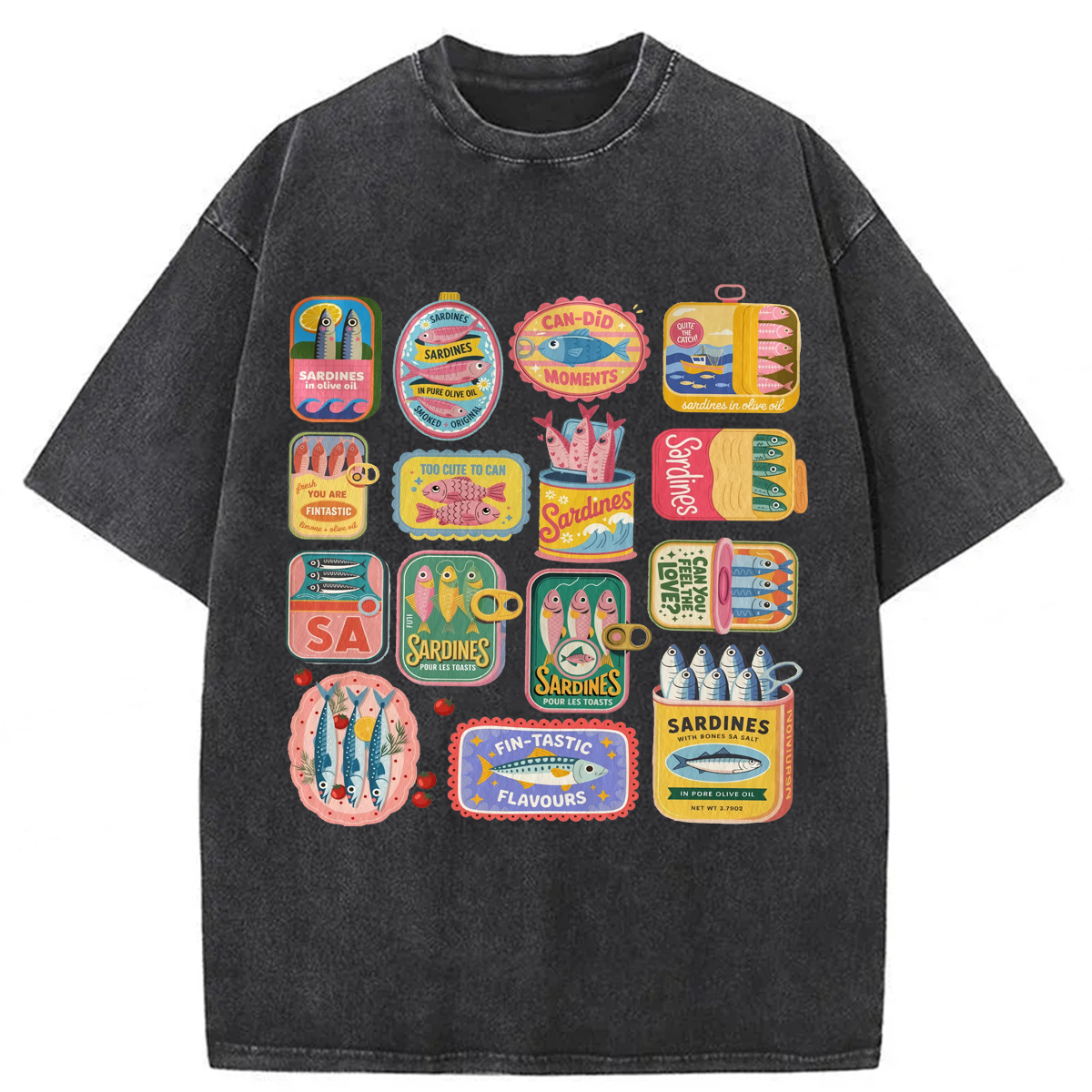 Tokyoviva Vintage Sardine Can Washed T-shirt