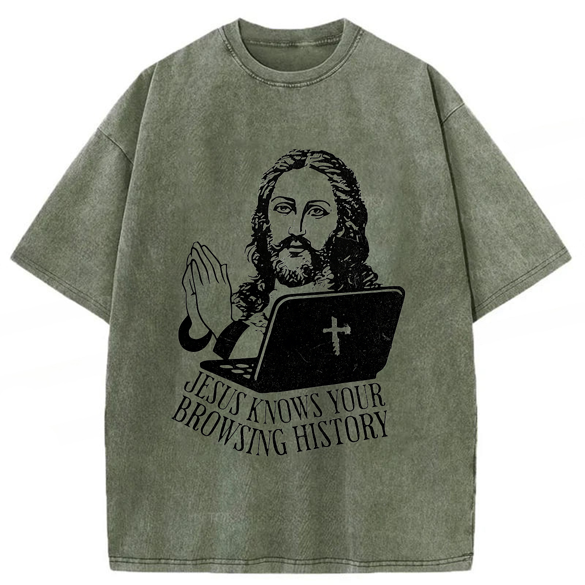 Tokyoviva Jesus Overseer Washed T-shirt