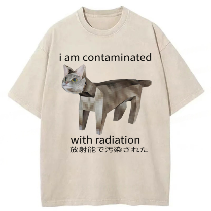 Tokyoviva Radiation Cat Washed T-shirt