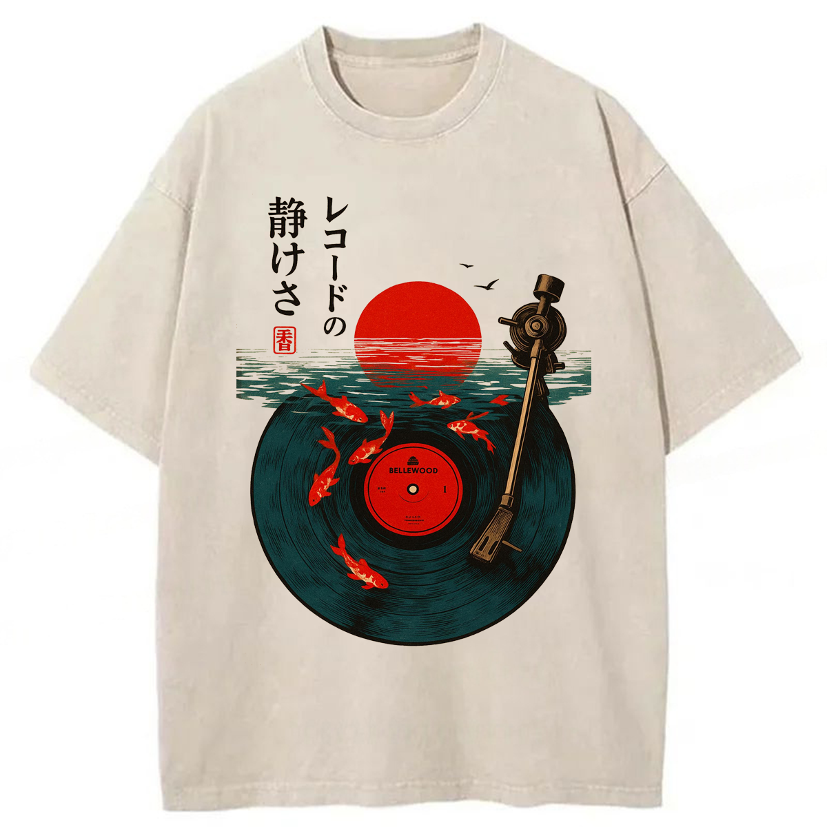 Tokyoviva Vintage Music Koi Washed T-shirt