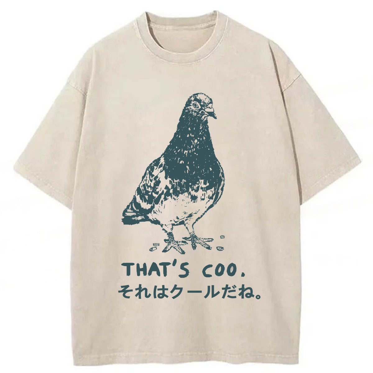 Tokyoviva Pigeon That’s Coo Washed T-shirt