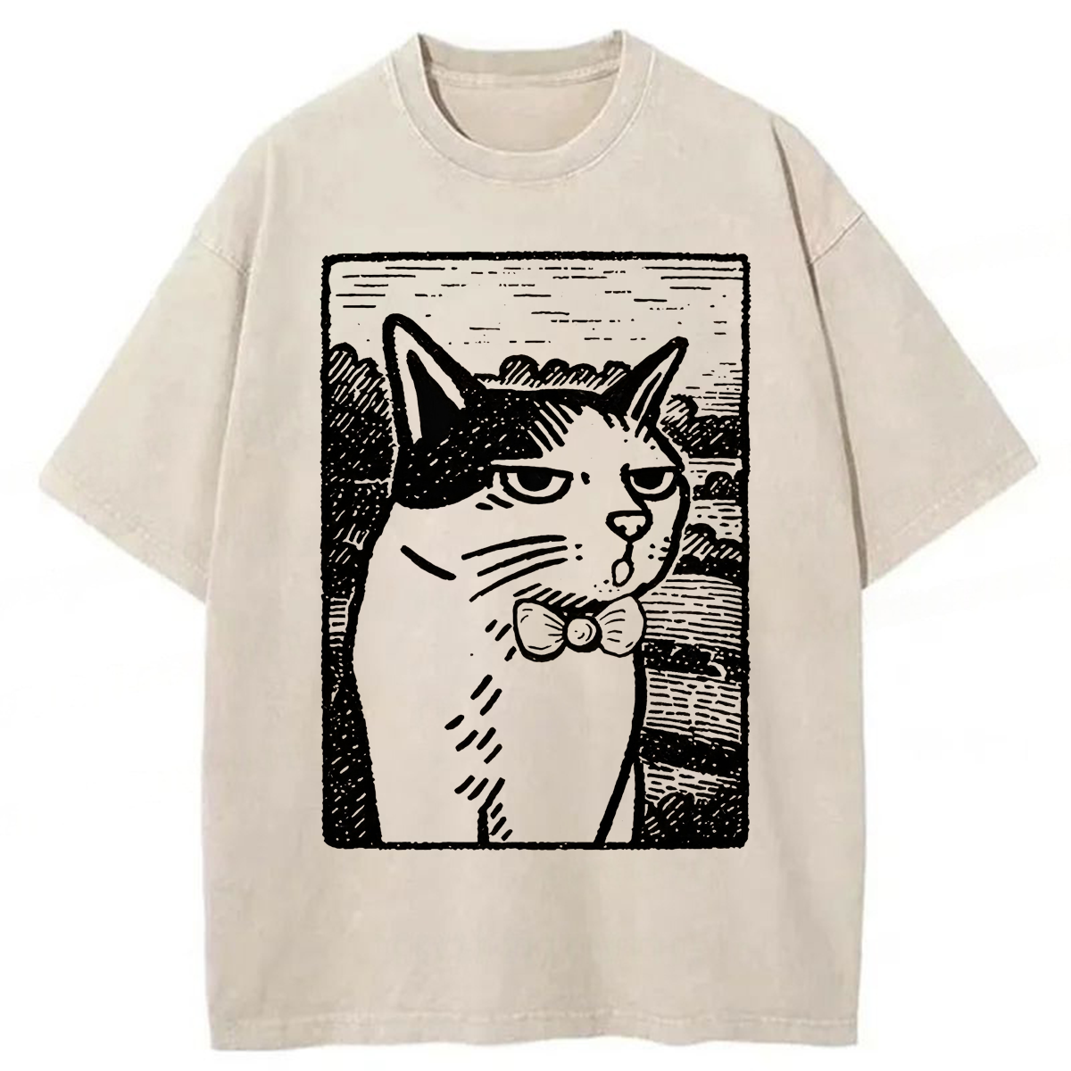 Tokyoviva Cat's Hateful Eyes Washed T-shirt