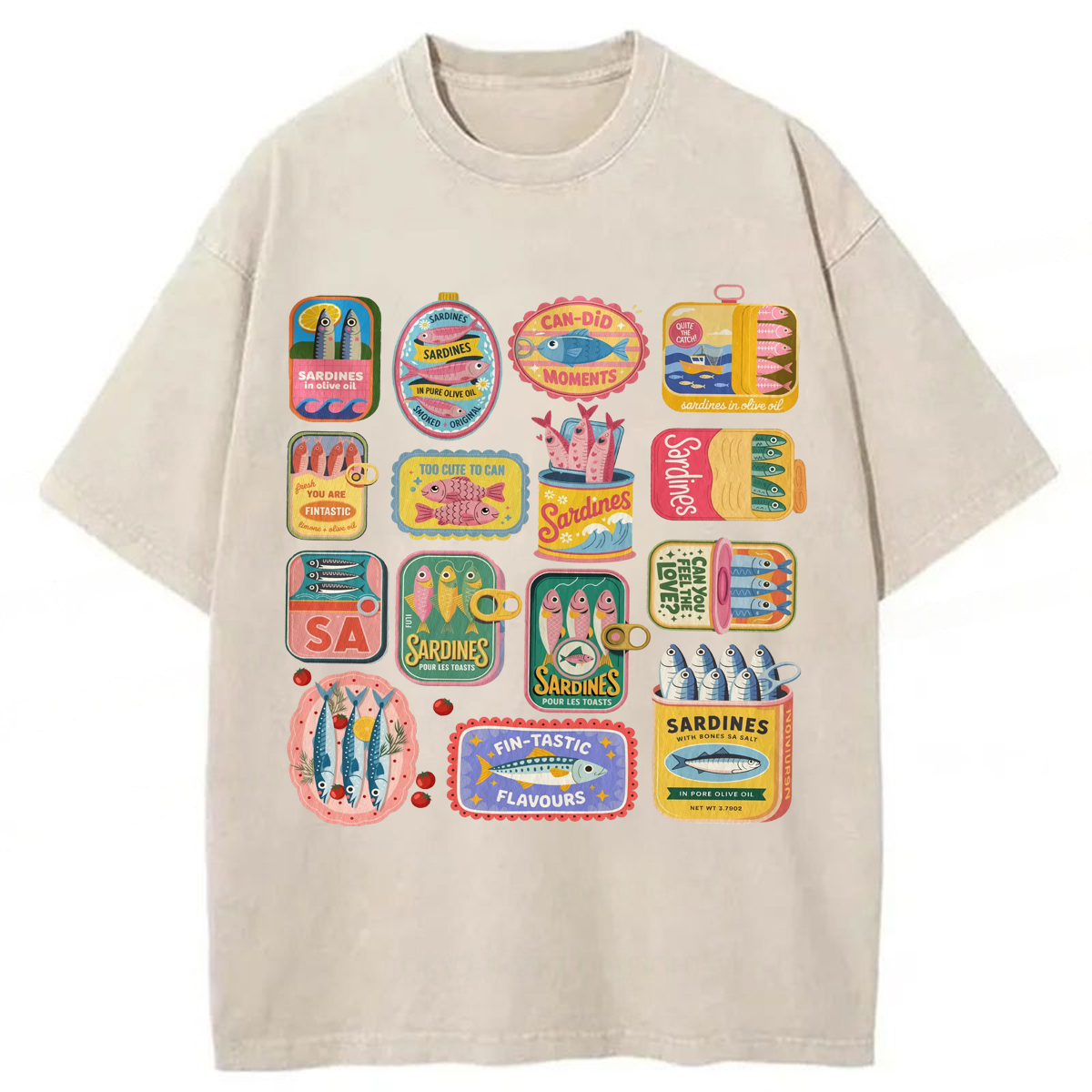 Tokyoviva Vintage Sardine Can Washed T-shirt