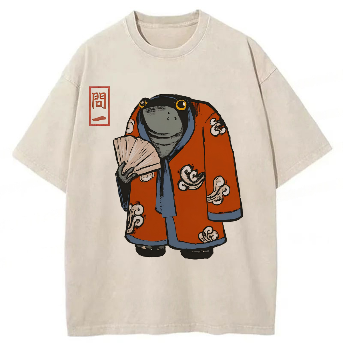 Tokyoviva Funny Frog Washed T-shirt