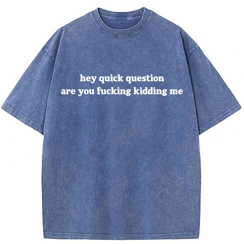 Tokyoviva Hey Quick Question Are You Fucking Kidding Me Washed T-shirt