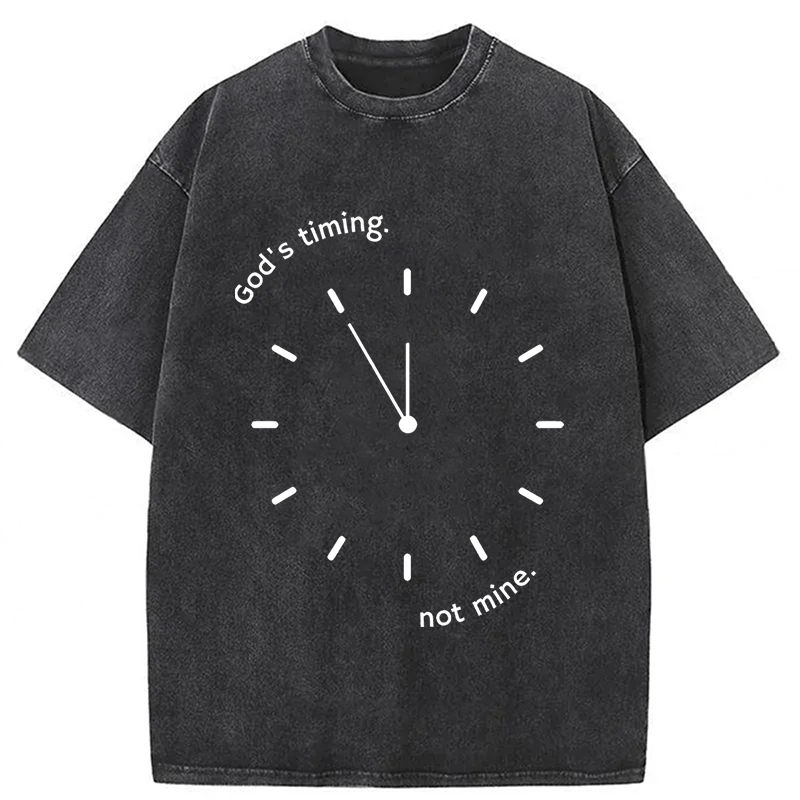 Tokyoviva God's Timing Not Mine Washed T-shirt