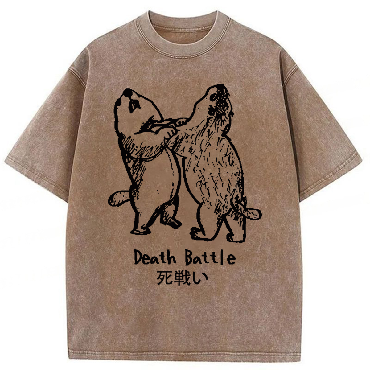 Tokyoviva Groundhog Fighting Washed T-shirt