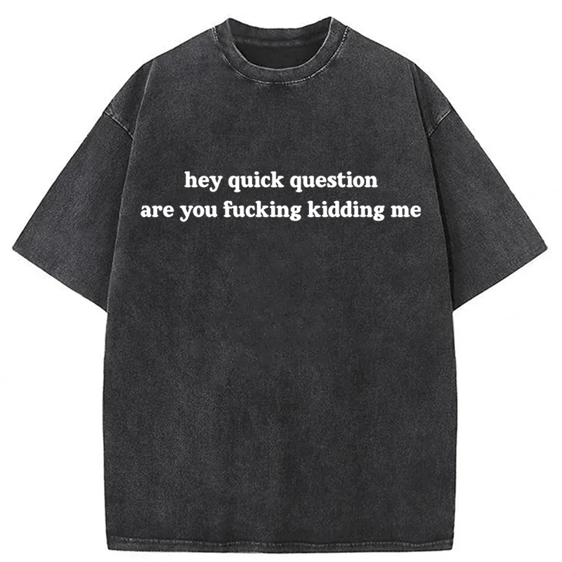 Tokyoviva Hey Quick Question Are You Fucking Kidding Me Washed T-shirt
