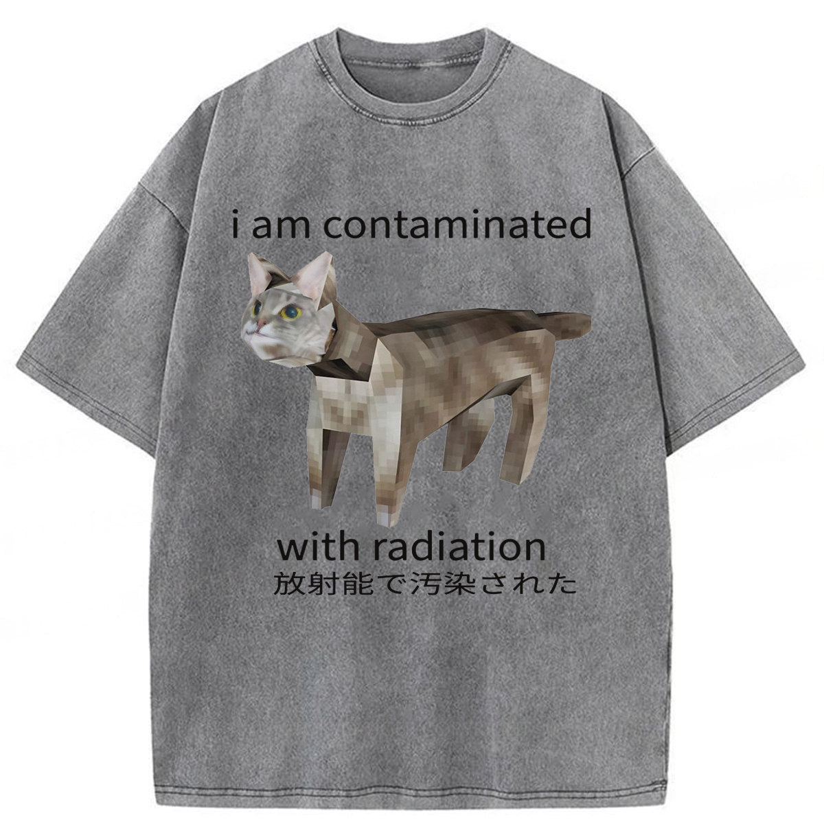 Tokyoviva Radiation Cat Washed T-shirt
